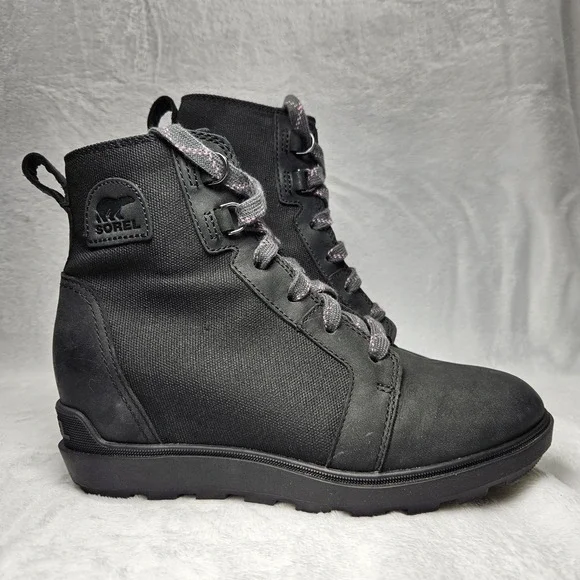 Sorel Evie II NW Lace Waterproof Hidden Wedge Boots - Women's Size 7 - Picture 3 of 9
